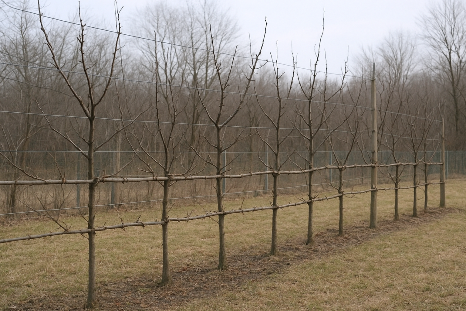 Alberi da frutto a spalliera: impostare le strutture di sostegno a fine inverno