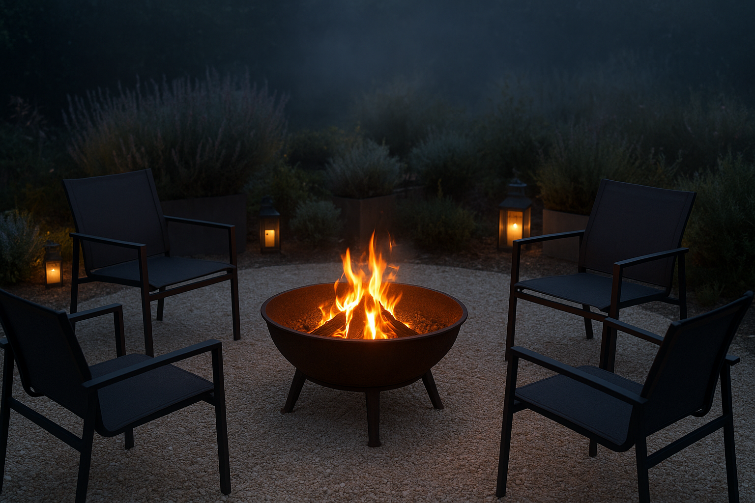 Come progettare un angolo fuoco in giardino tra fine inverno e primavera