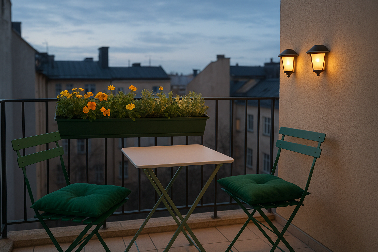 Piccolo salotto verde sul balcone: idee di arredamento per godersi le prime giornate miti