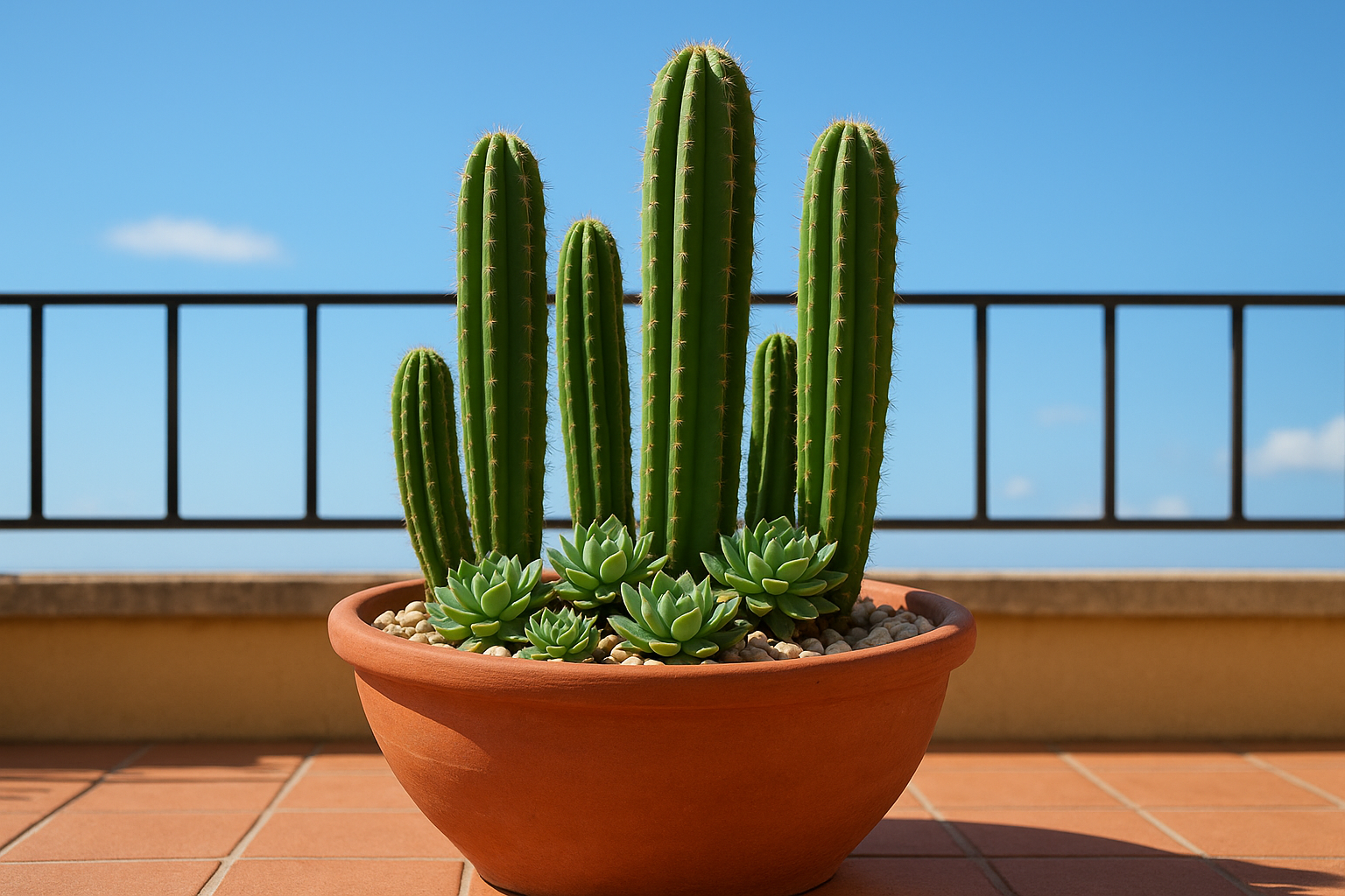 Cactacee colonnari in vaso per terrazzi soleggiati: scegliere, rinvasare e proteggere a inizio primavera