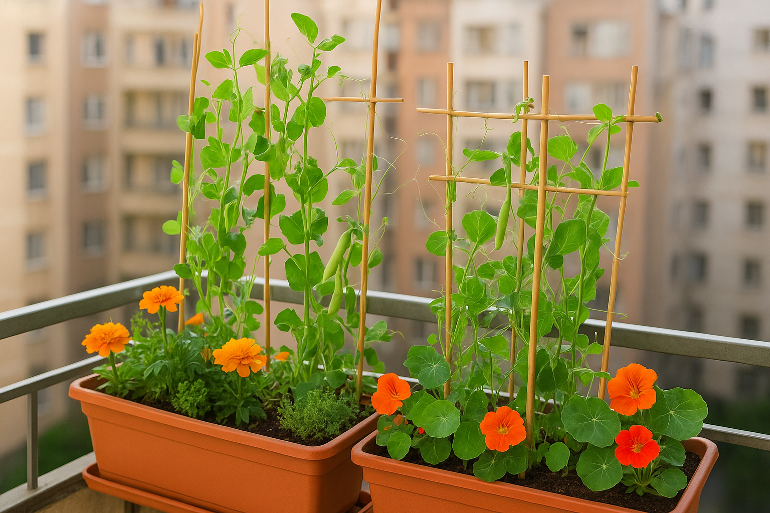Orto di marzo in piccoli spazi: coltivare legumi rampicanti su balcone e terrazzo