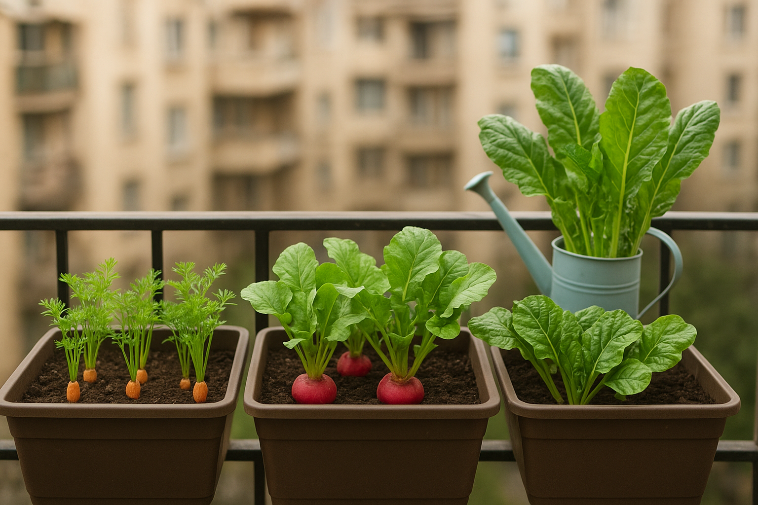 Orto di marzo sul balcone: semine di carote, ravanelli e bietole in vaso profondi
