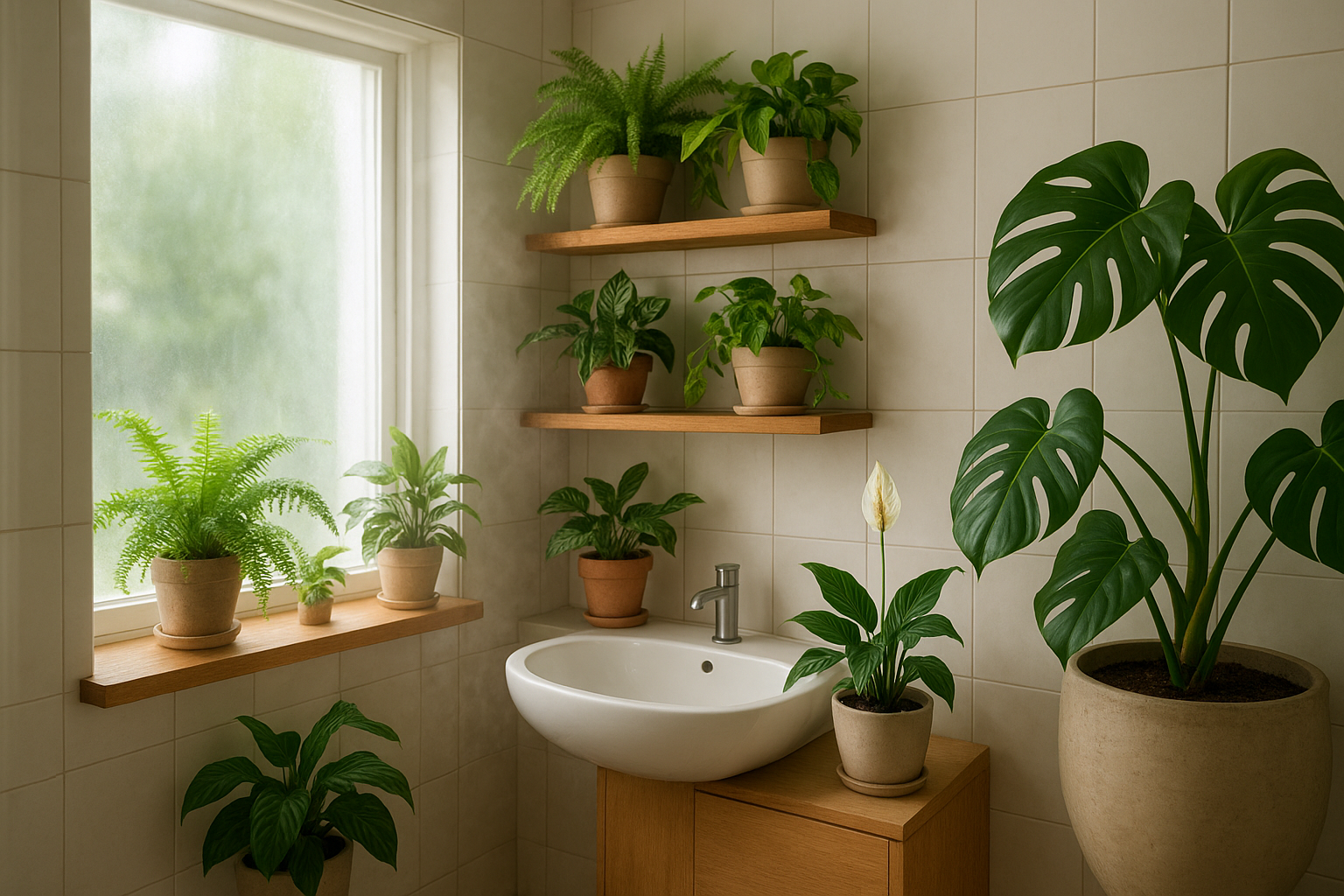 Piante da interno per il bagno luminoso: idee verdi resistenti al vapore e ai cambi di temperatura