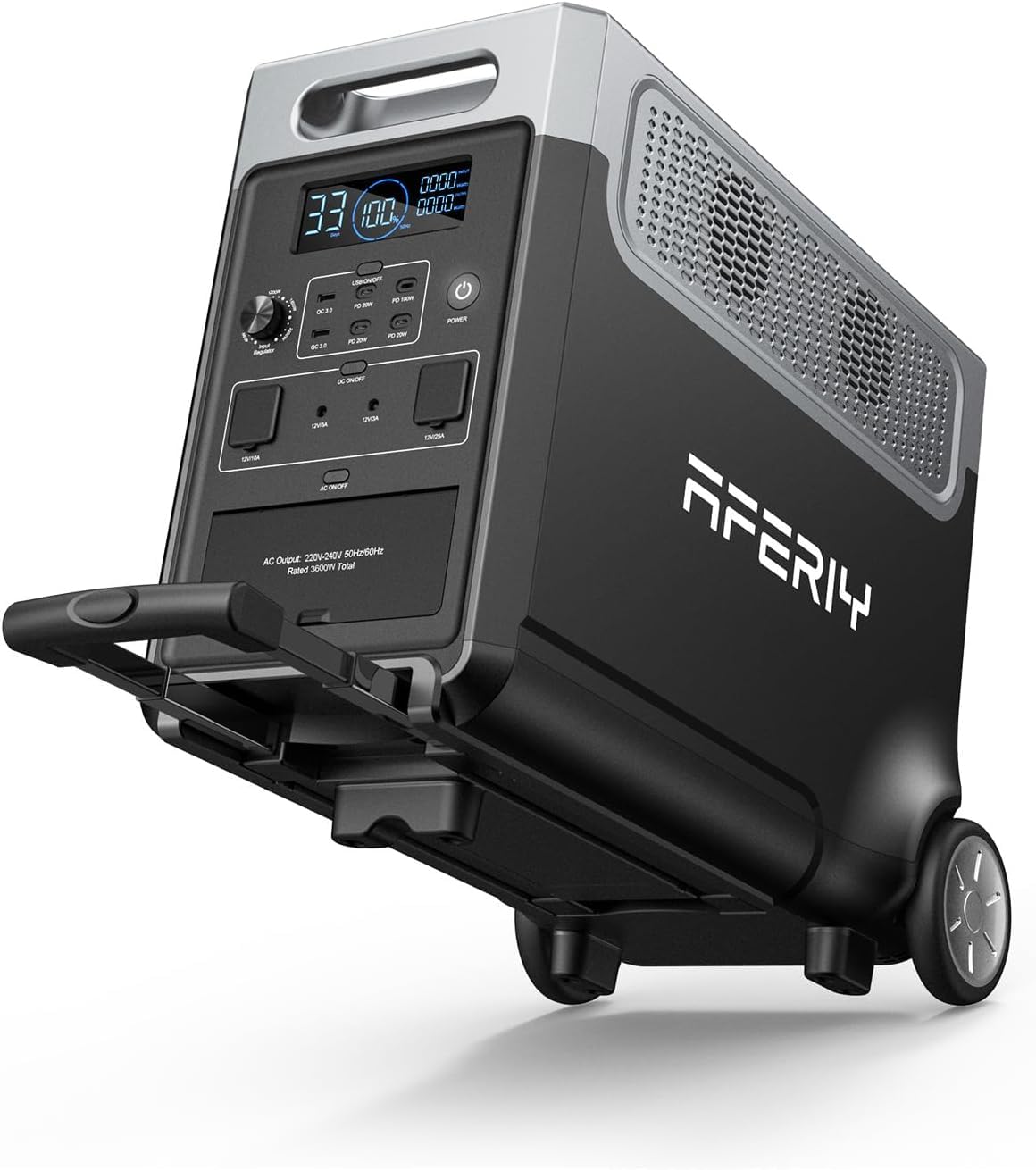 AFERIY generatore elettrico portatile 3600 W, energia autonoma per illuminare giardino e serre