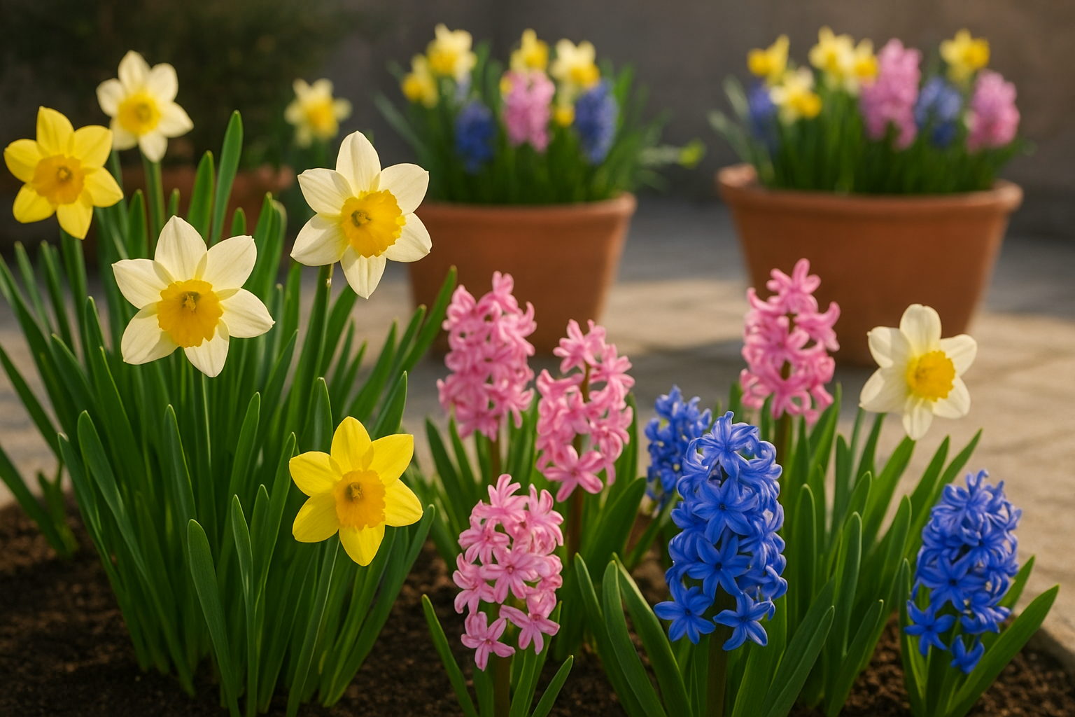 Narcisi e giacinti in fiore a marzo: come valorizzarli in vaso e in giardino