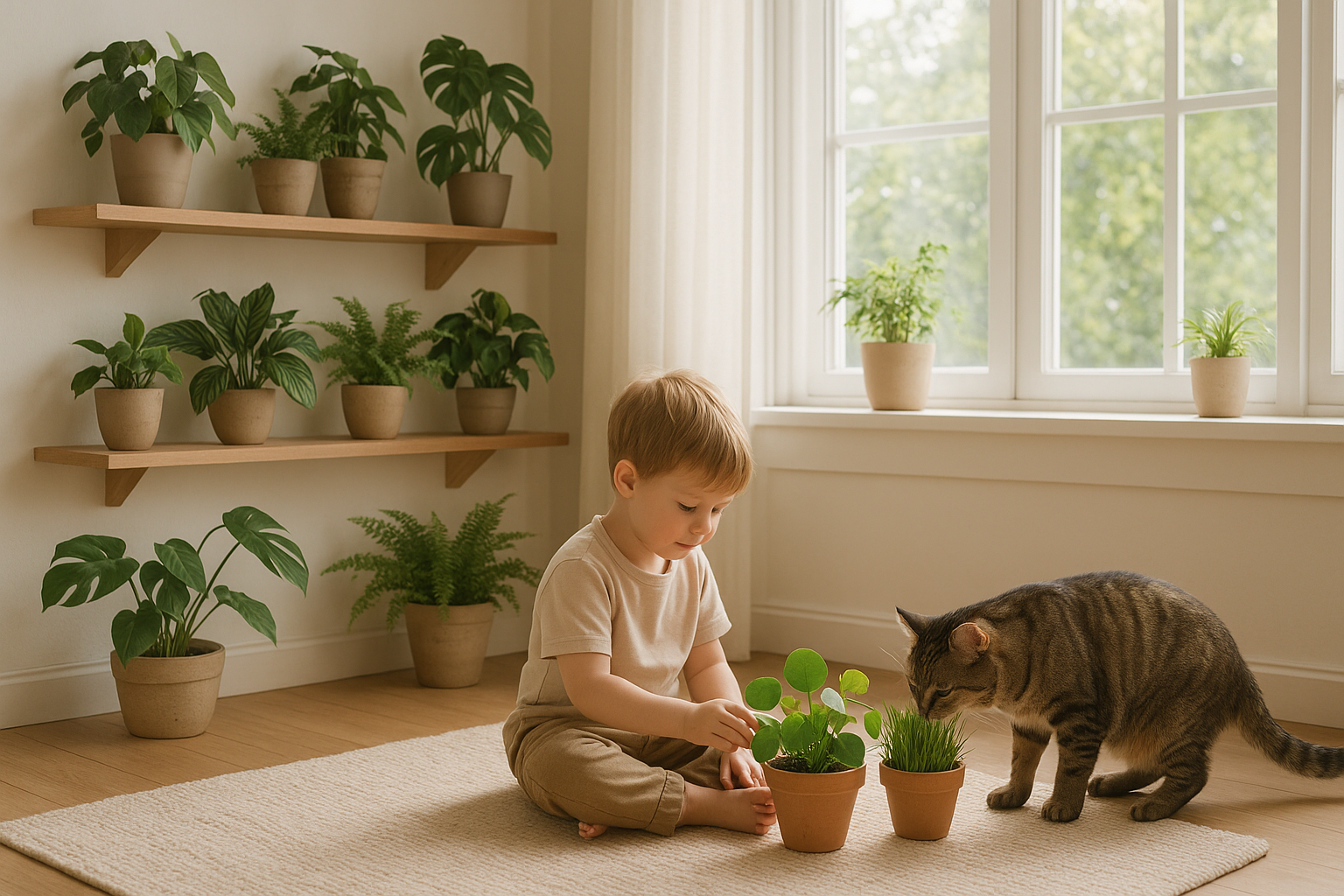 Piante da interno per chi ha bambini e animali: specie decorative e sicure da scegliere a marzo
