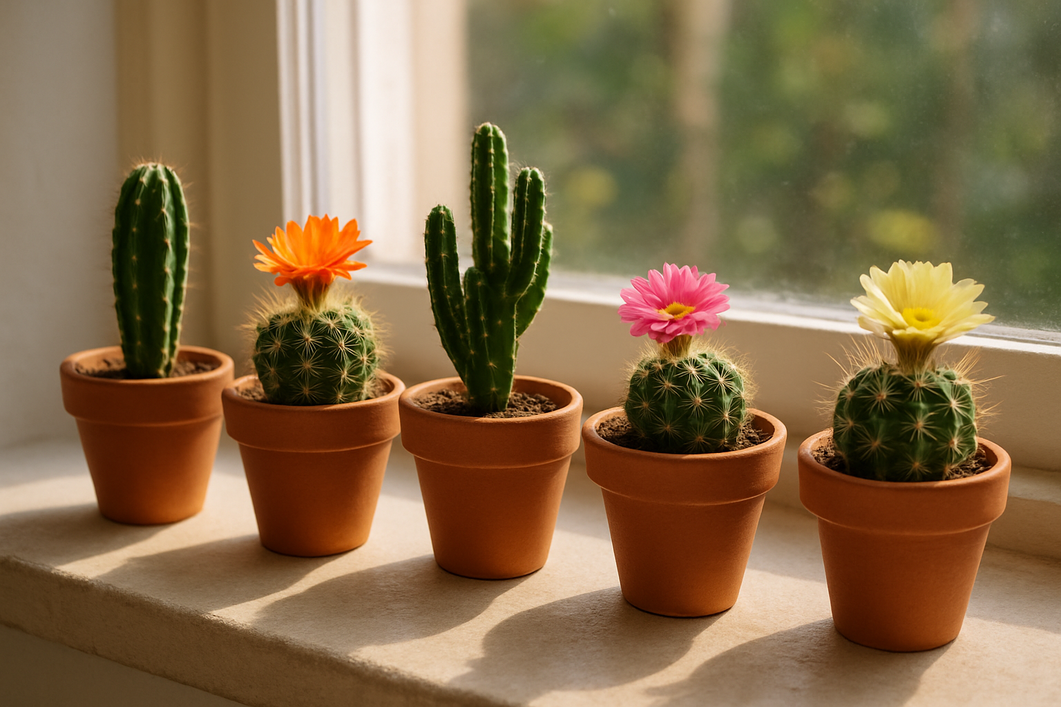 Piccole cactacee da davanzale: scegliere e coltivare cactus mini in vasi singoli