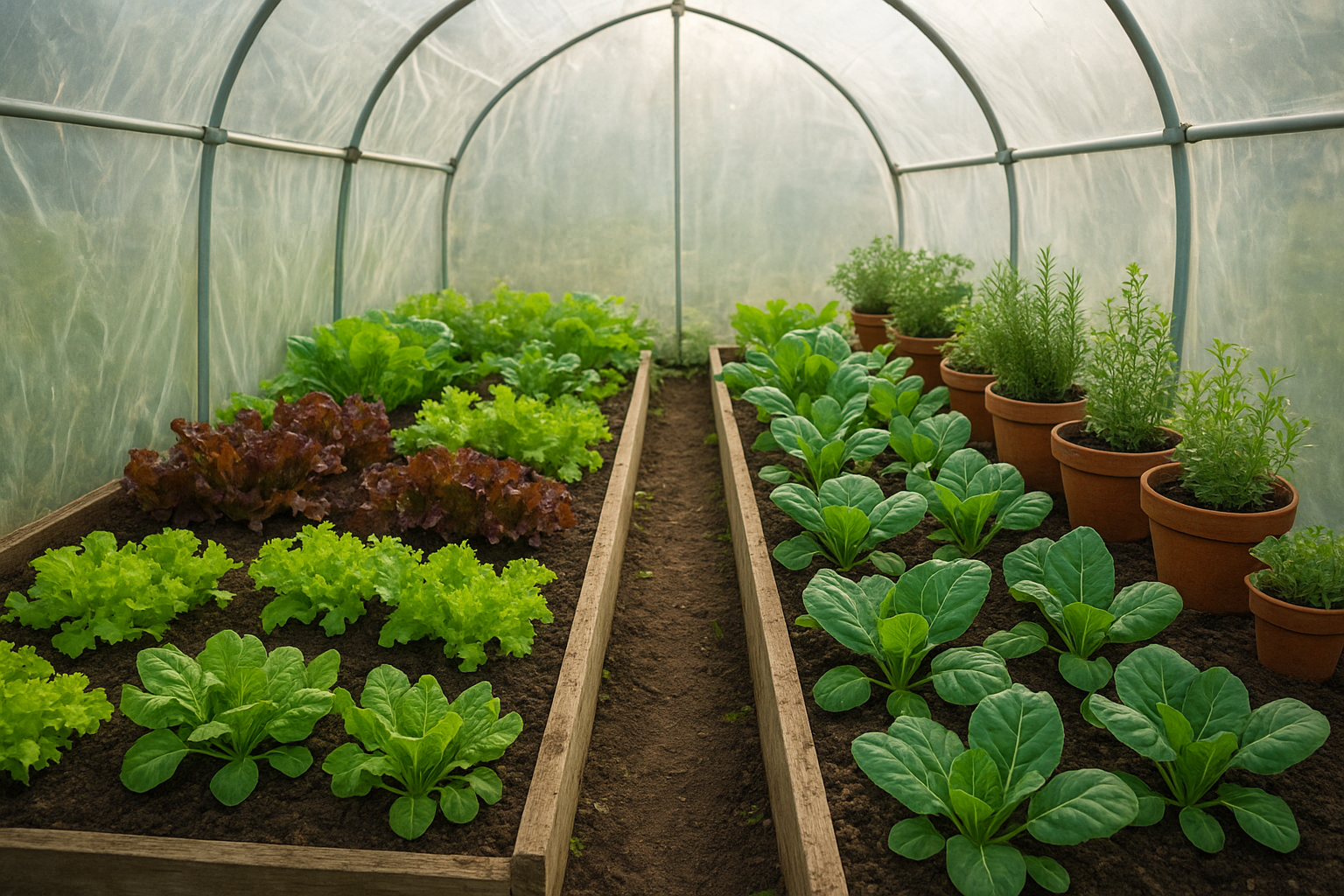 Orto di marzo in serra fredda: lattughe, cavoli e aromi da avviare ora per raccolti scalari
