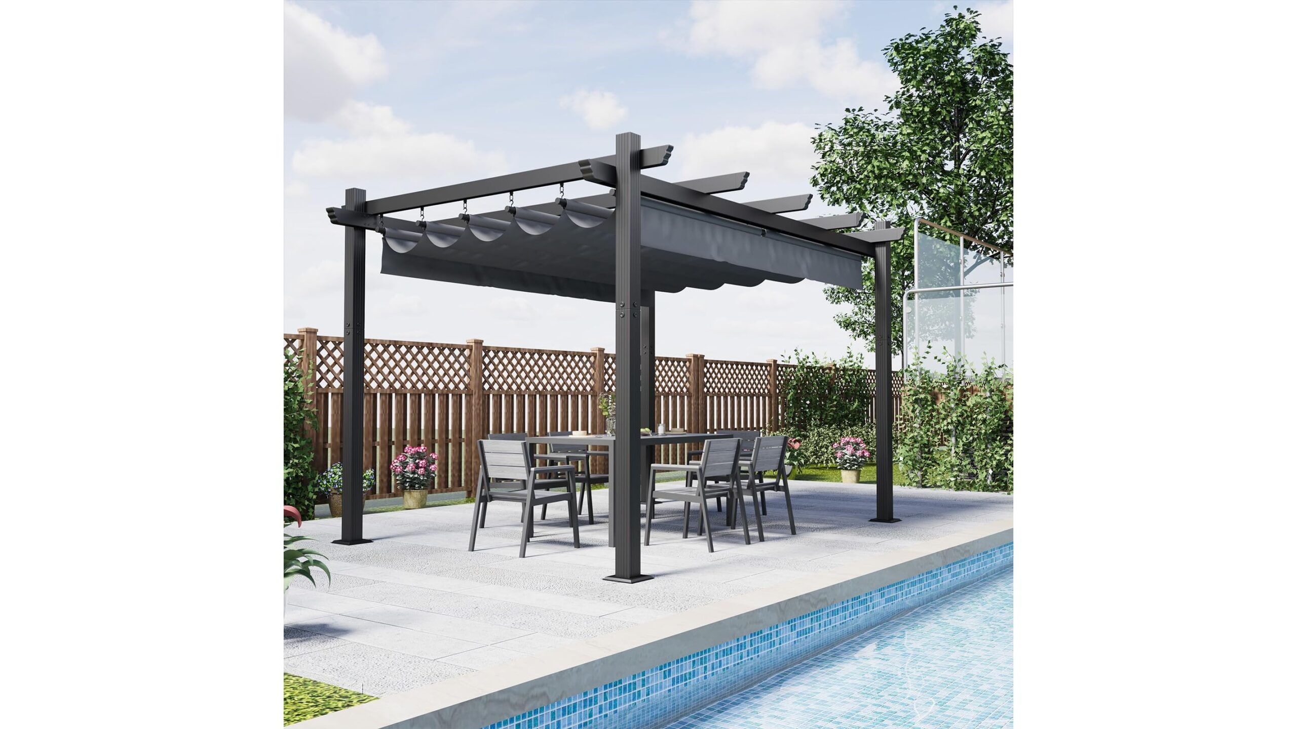 Gazebo pergola Devoko 3×4 per giardino, l’offerta Amazon per creare una zona ombreggiata elegante