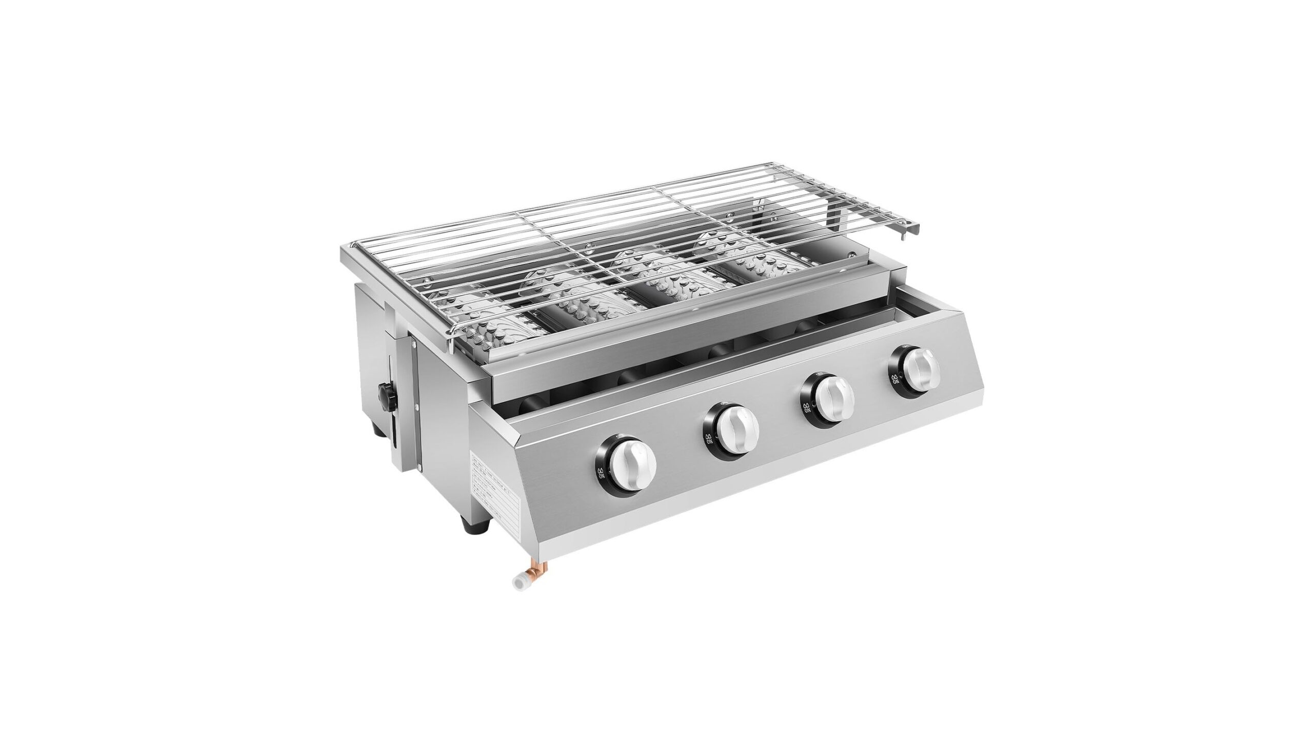 Barbecue a gas in acciaio inox da 4 fuochi, prezzo top su Amazon per grigliare in giardino
