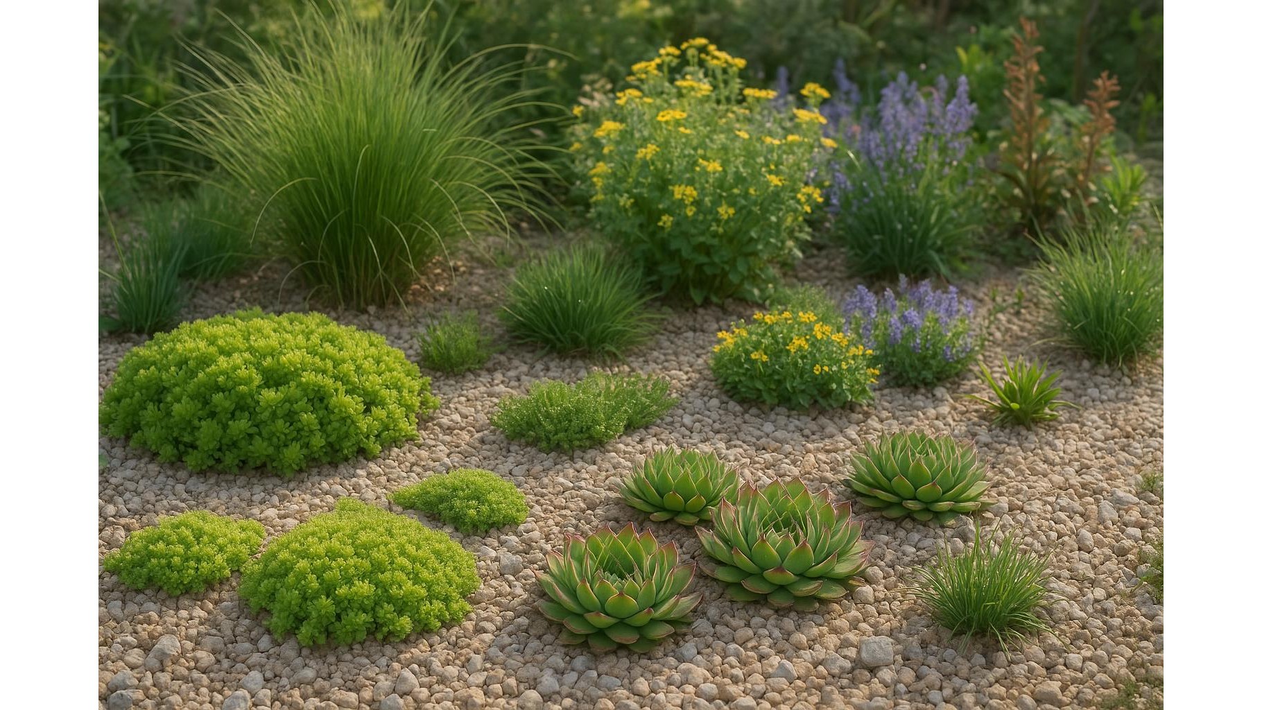 Piante grasse rustiche per aiuole miste con erbacee perenni: idee di impianto a metà marzo
