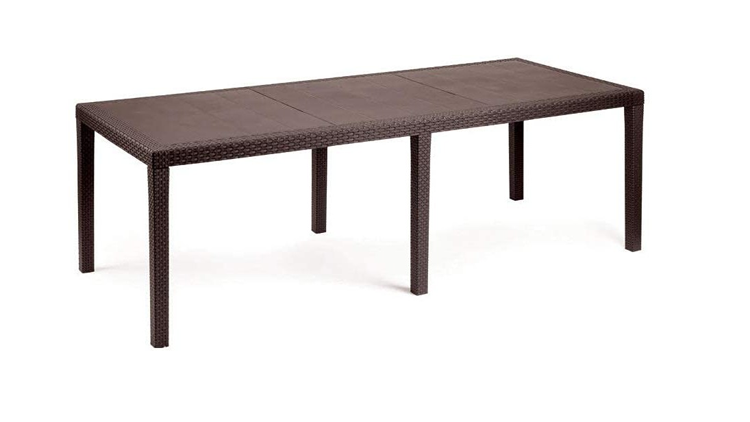 Tavolo da esterno allungabile Dmora Roma: pranzi in giardino tra vasi e fioriere