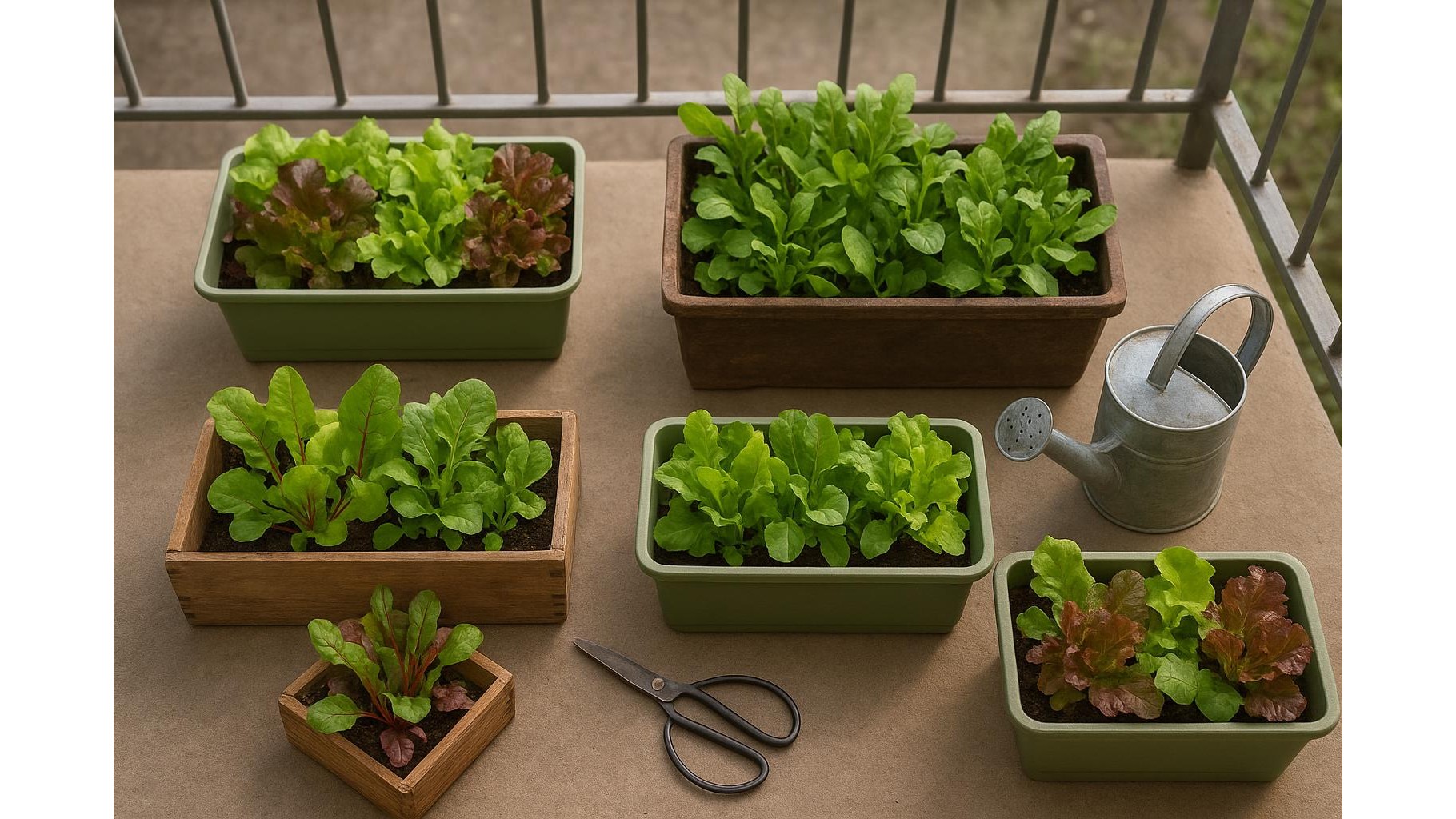 Orto di marzo per insalate da taglio in cassette: progettare un raccolto continuo sul balcone