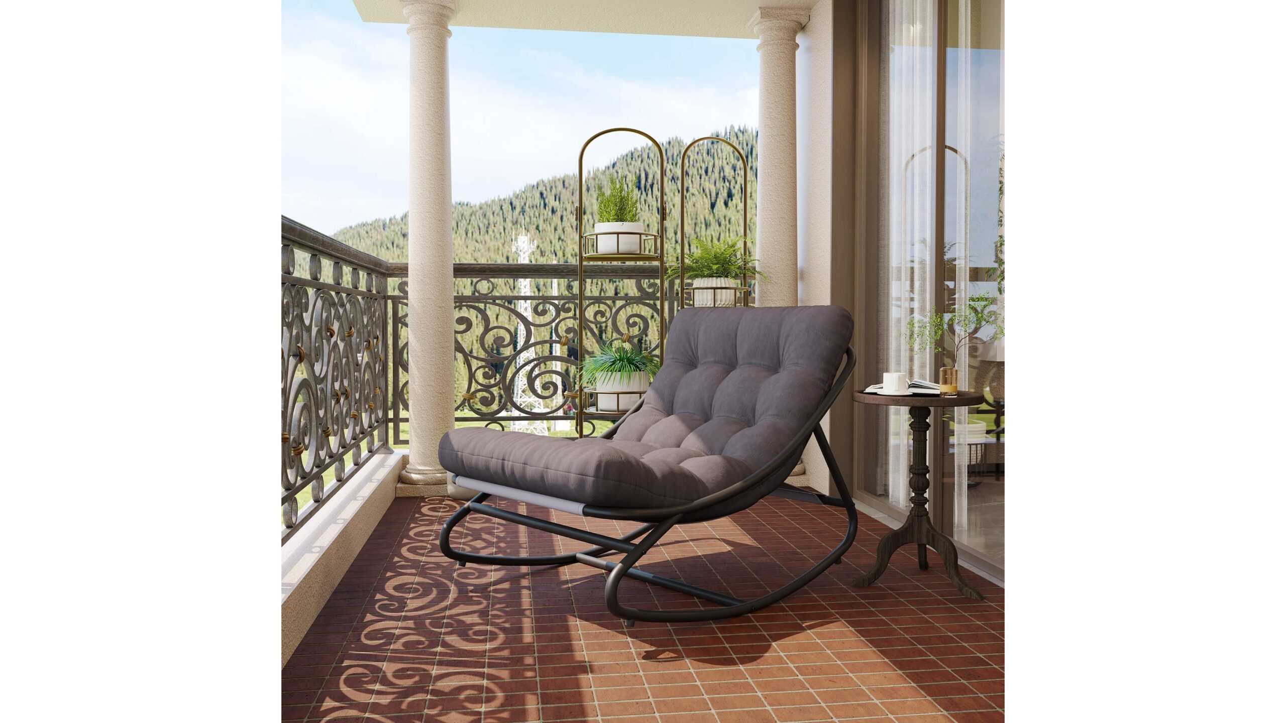 Comoda sedia a dondolo da esterno RBFGYIOP, relax in giardino a prezzo super su Amazon