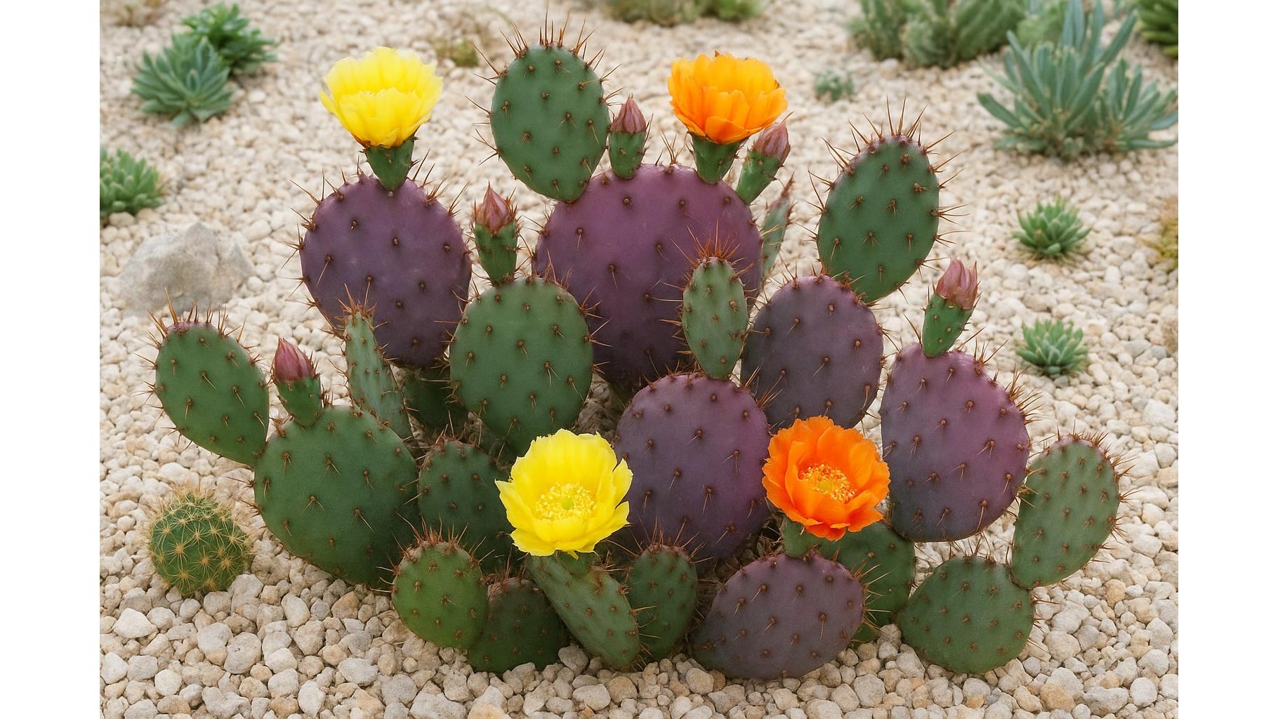 Opuntie ornamentali e ibridi moderni: piante grasse scenografiche per giardini rocciosi e grandi vasi