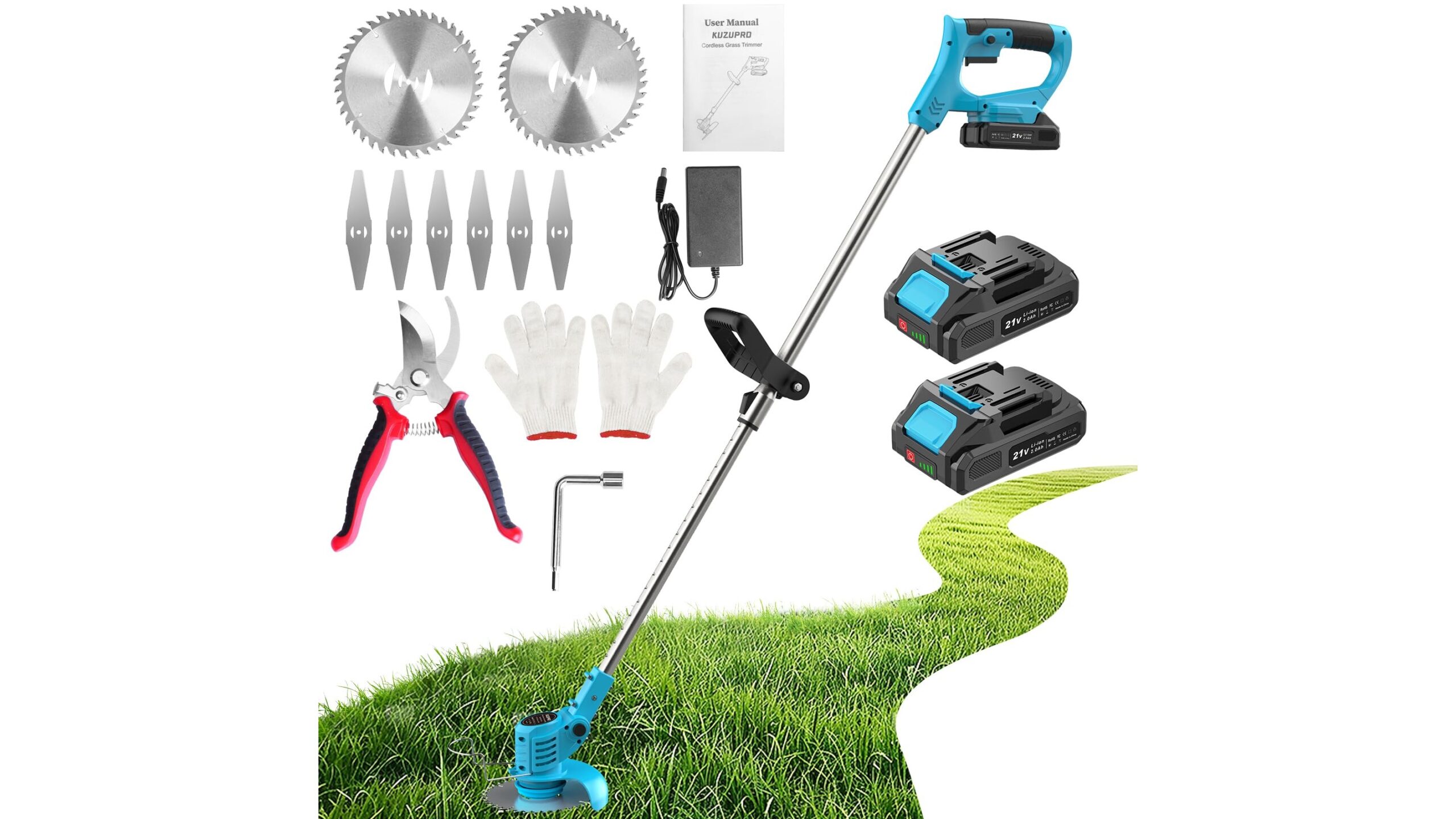 Decespugliatore a batteria KUZUPRO, bordi dell’orto e del prato in ordine senza fatica