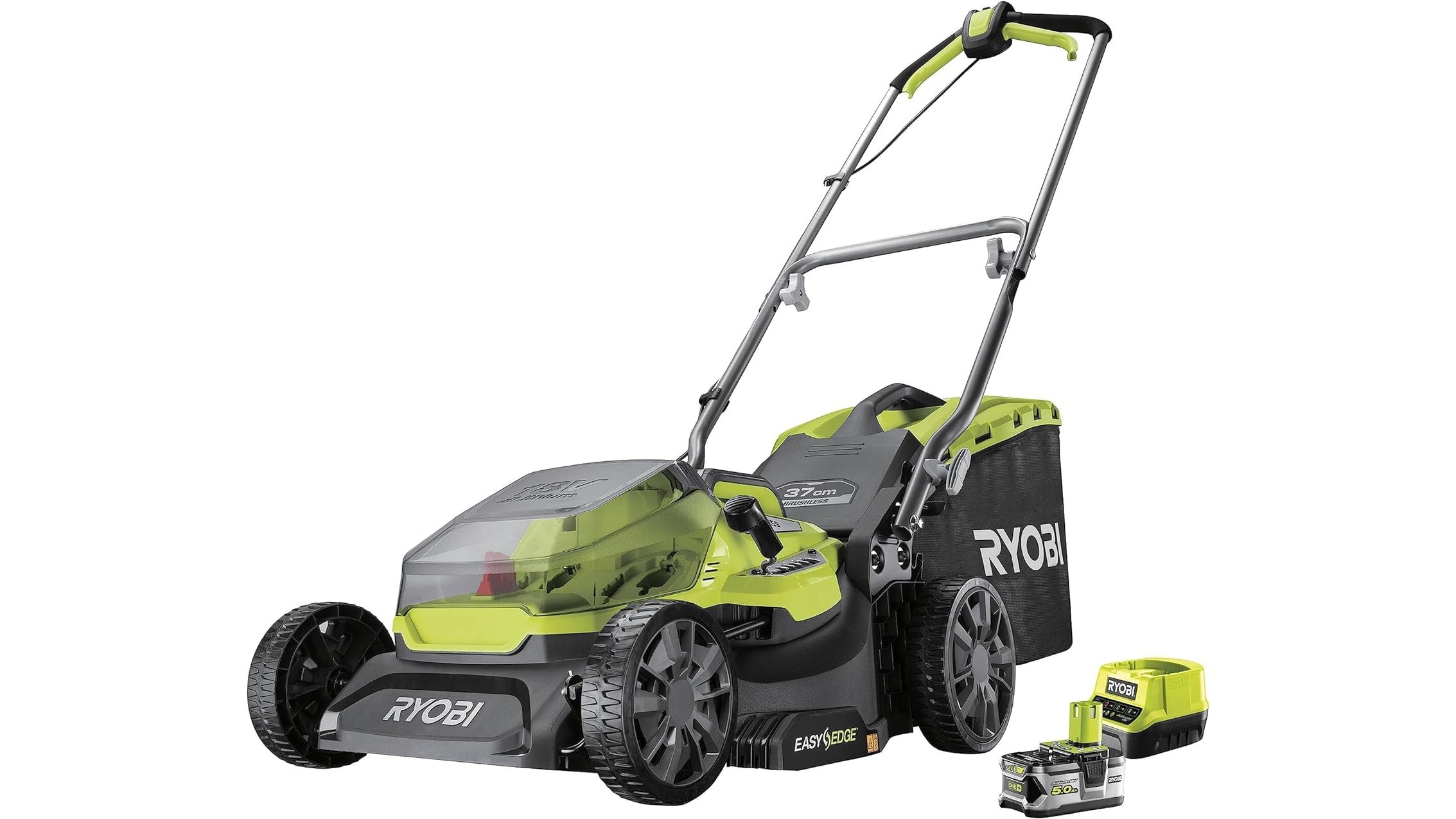 Ryobi RY18LMX37A-150 tosaerba a batteria, il rasaerba brushless per piccoli e medi giardini in forte sconto su Amazon
