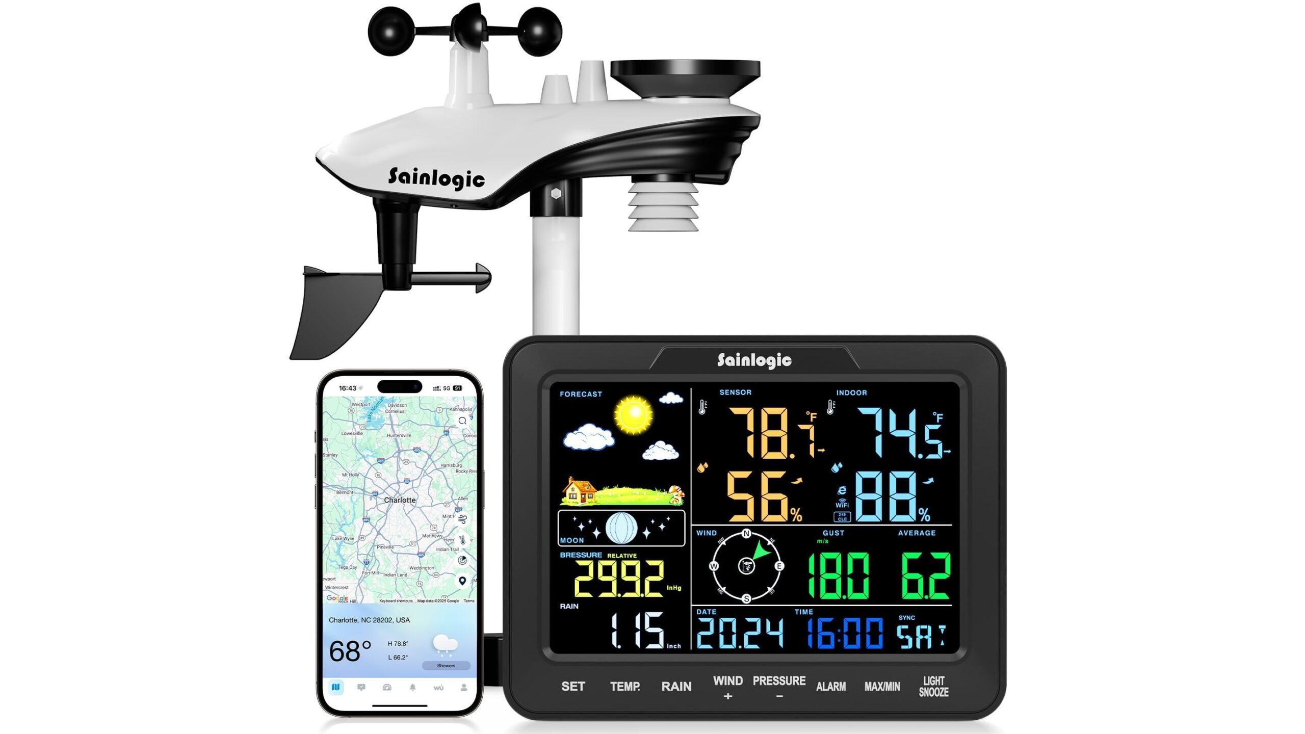 Stazione meteorologica intelligente Sainlogic, la centralina WiFi per giardino e orto che ora costa molto meno