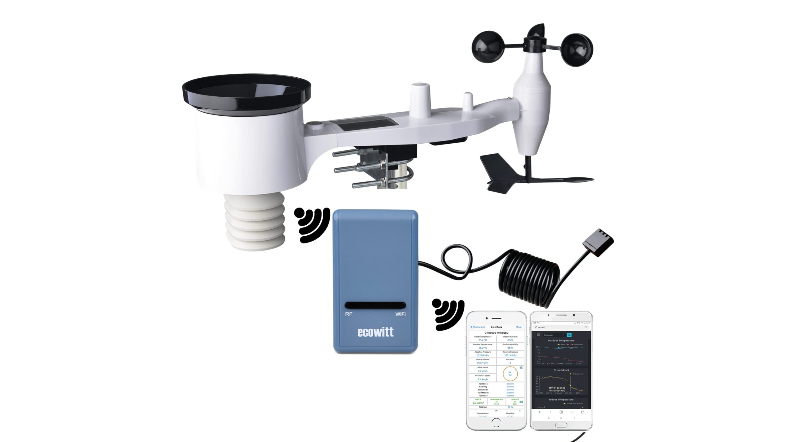 Stazione meteo ECOWITT GW1101 in offerta, il controllo del microclima per un giardino più sano