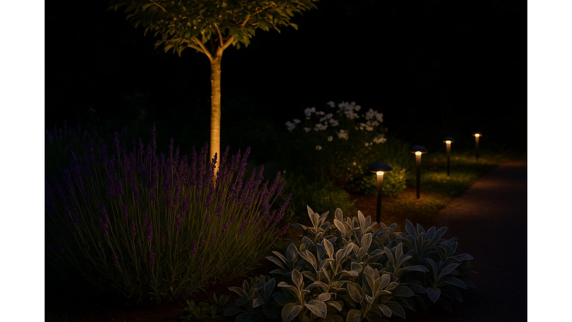 Piante da esterno per giardini notturni: specie che risaltano con l’illuminazione artificiale