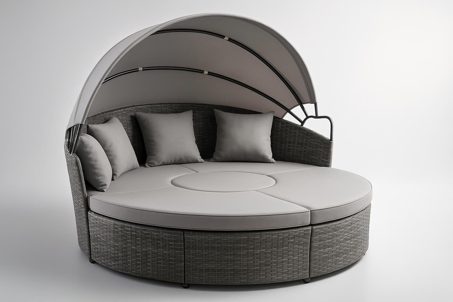 Isola prendisole in rattan tectake in offerta su Amazon, la soluzione tutto-in-uno per il relax in giardino