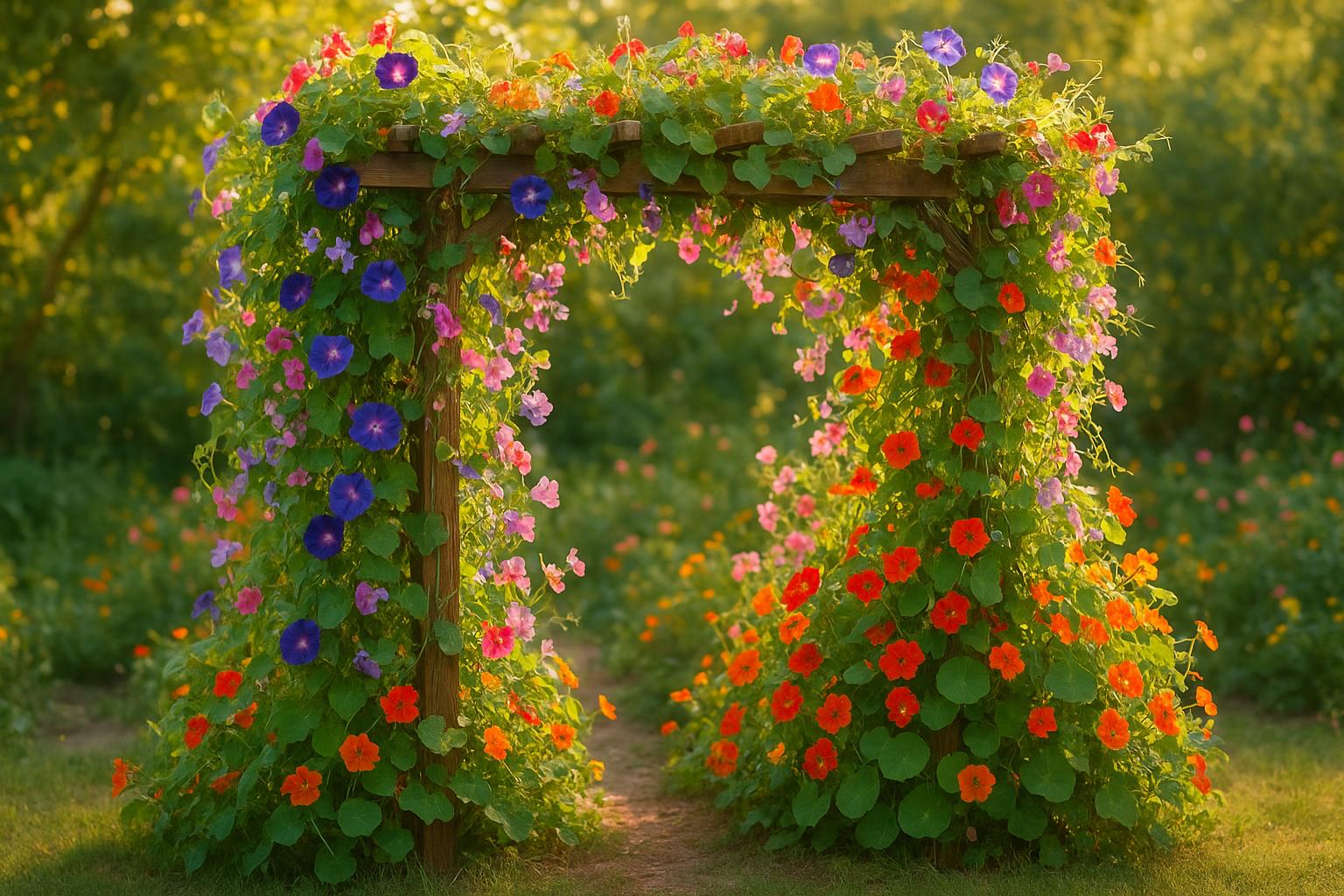 Fiori rampicanti annuali da seminare a fine marzo per pergole e grigliati estivi