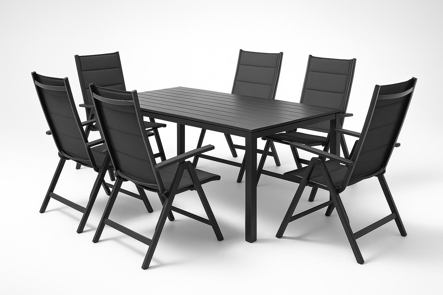 Set tavolo e sedie Devoko per esterno, soluzione estensibile per il pranzo in terrazzo in promo su Amazon