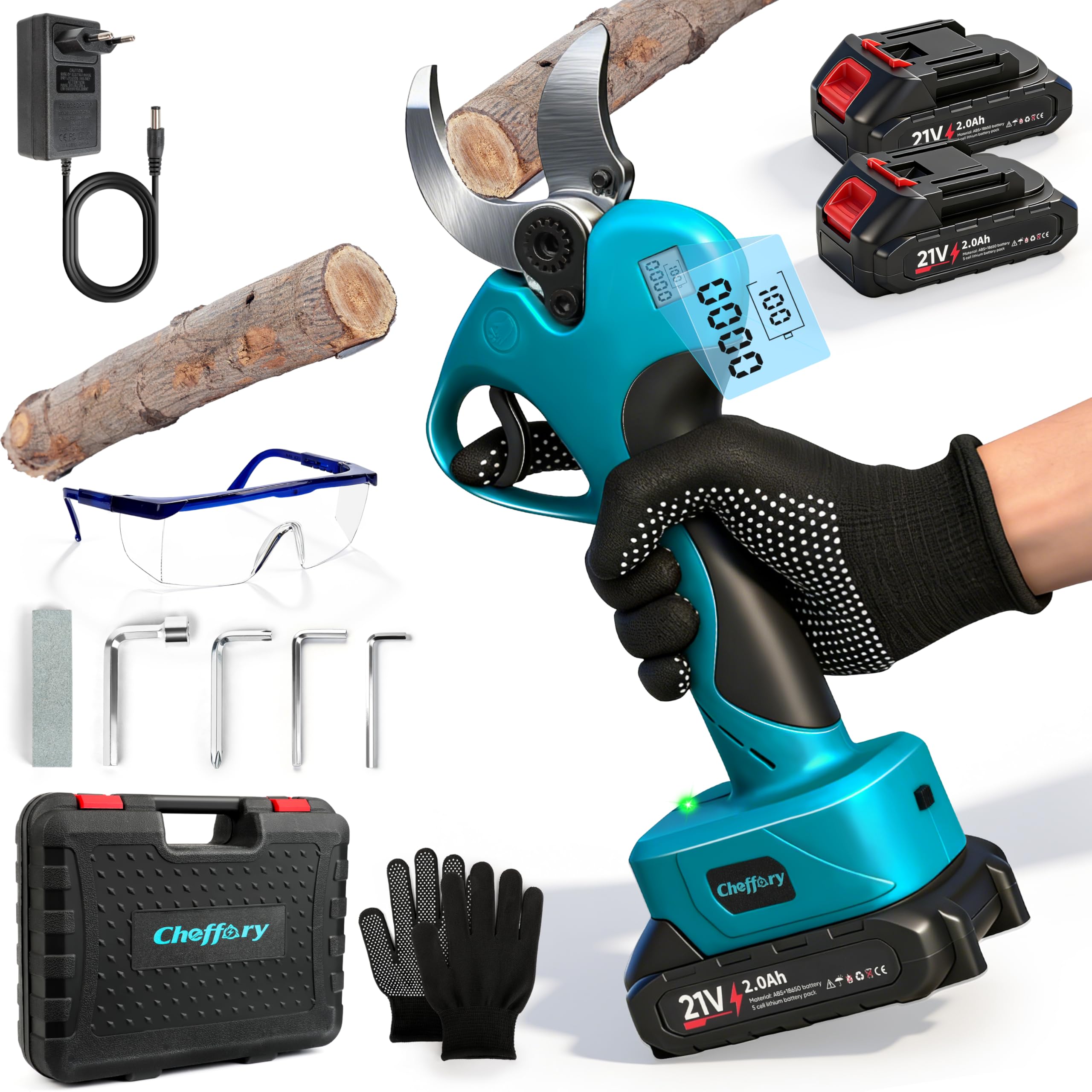 Forbici da potatura elettriche Cheffery, alleate per tagli precisi in giardino a inizio stagione