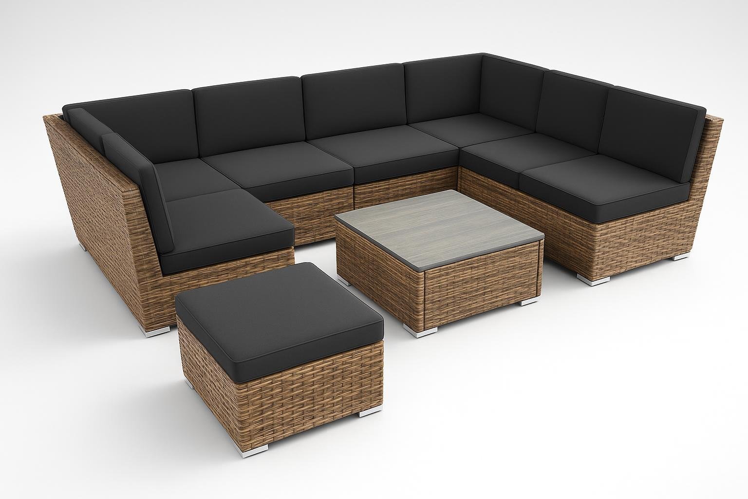 Salottino in rattan tectake Venezia, soluzione completa per il tuo outdoor