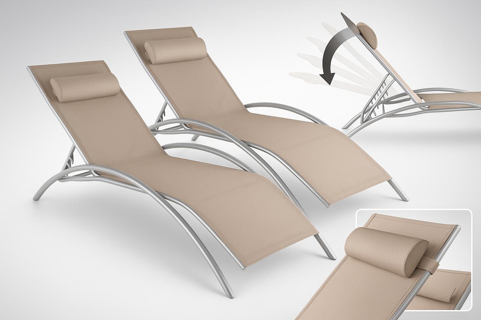 Lettini prendisole tectake, relax immediato in giardino o in terrazzo