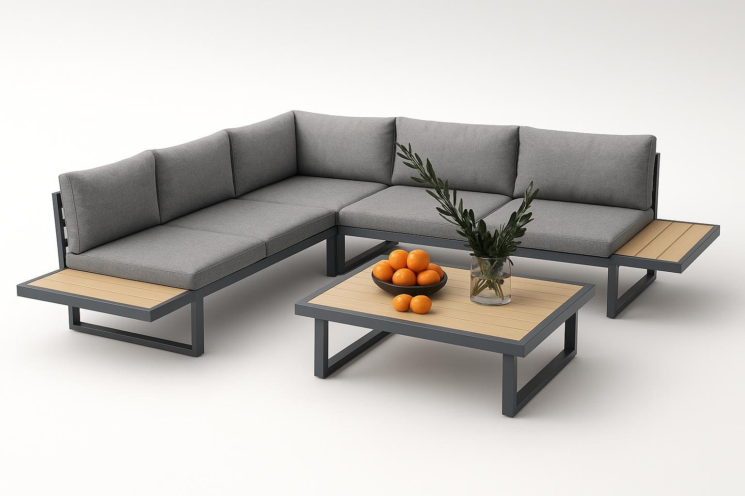 Outsunny set da giardino 4 pezzi, salotto da esterno per vivere il verde come un soggiorno