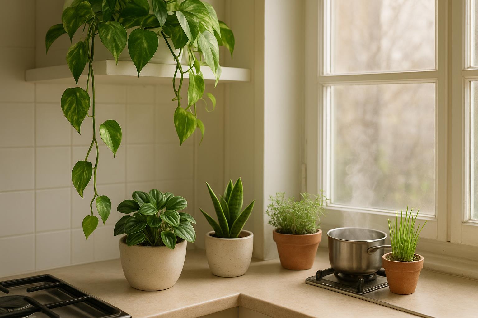 Piante da interno per la cucina di marzo: specie compatte che resistono a vapore e sbalzi di temperatura