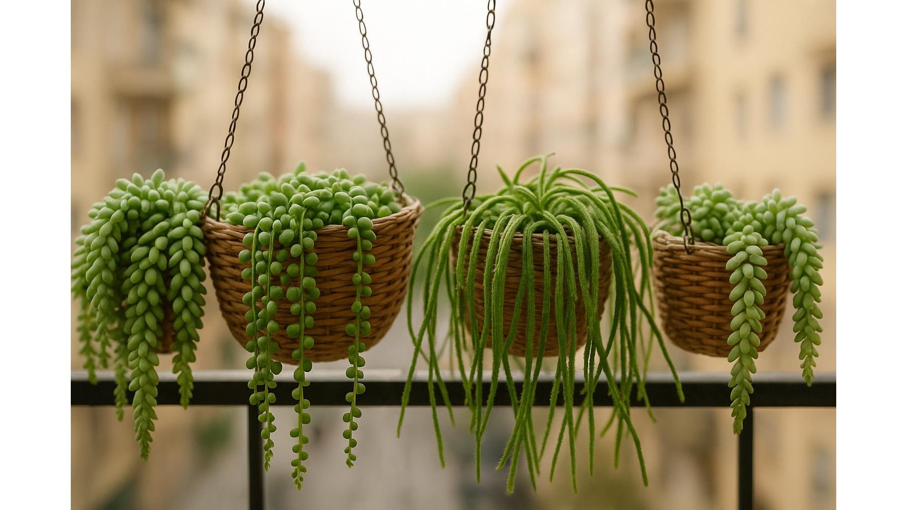 Piante grasse in sospensione: come creare composizioni pendenti con succulente