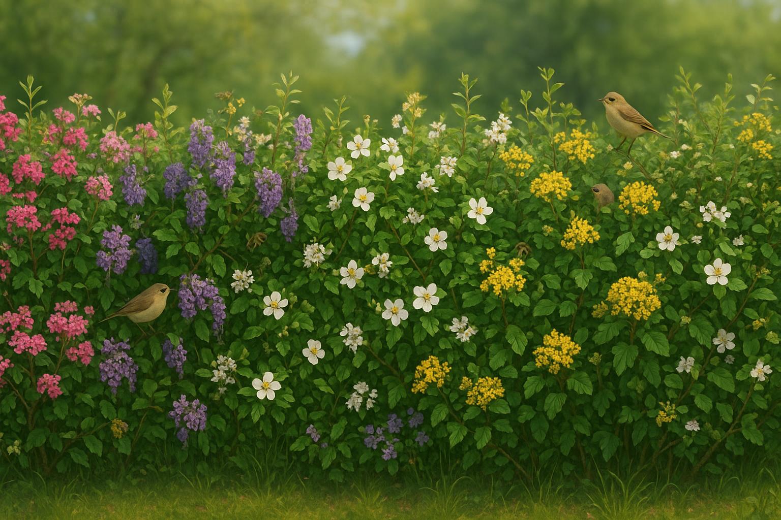 Piante da siepe miste per la biodiversità di primavera: creare barriere vive amiche degli insetti utili