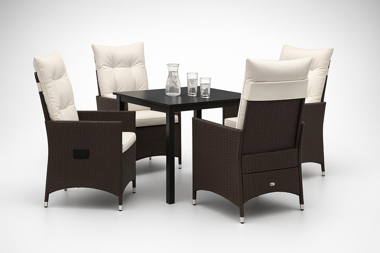 Set da pranzo da giardino vidaXL in polyrattan, occasione su Amazon per arredare l’outdoor