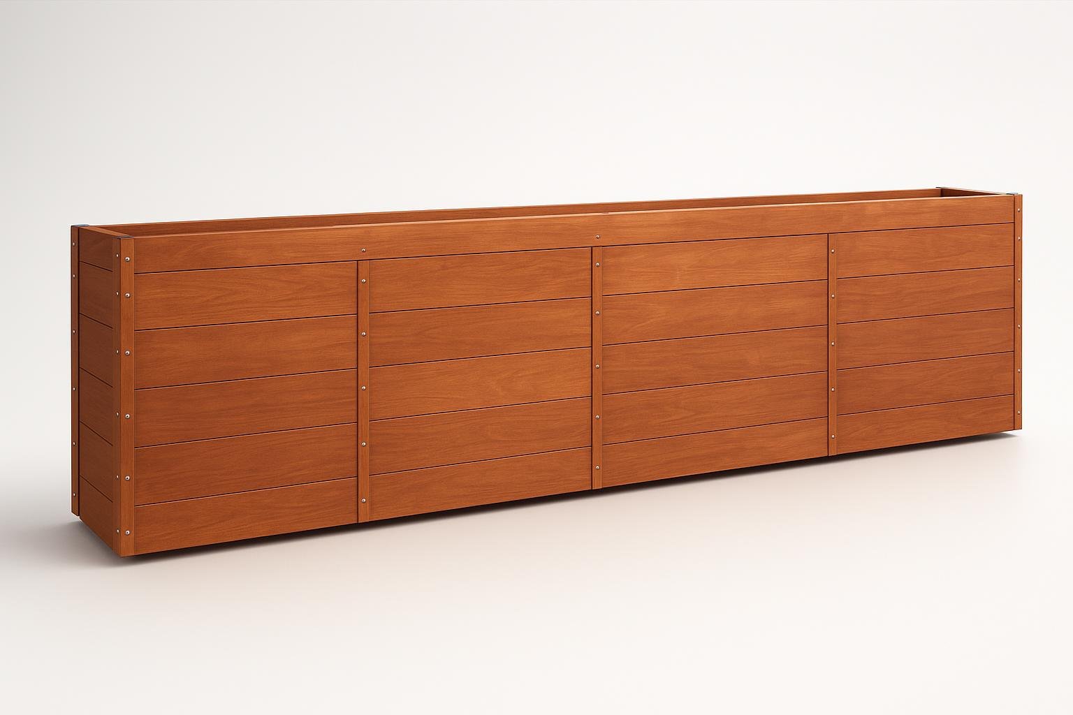 Letto rialzato in acciaio corten vidaXL, soluzione robusta per l’orto in giardino