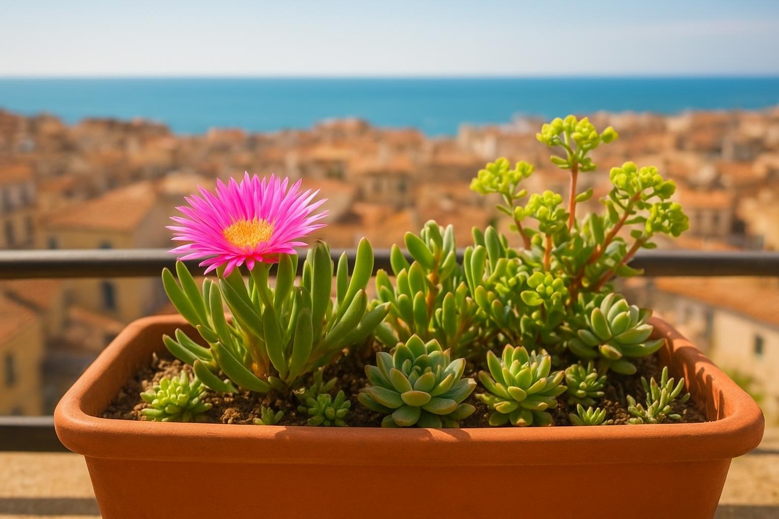 Coltivare piante grasse mediterranee in vaso sul balcone di aprile