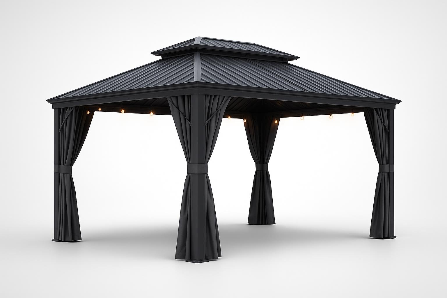 Gazebo hardtop PURPLE LEAF 4,25 x 3 m, struttura in alluminio in super offerta per il tuo giardino