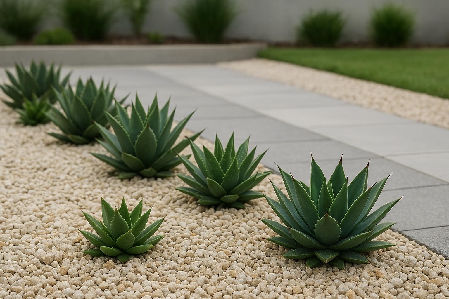Piante grasse da siepe bassa: succulente strutturali per bordure moderne