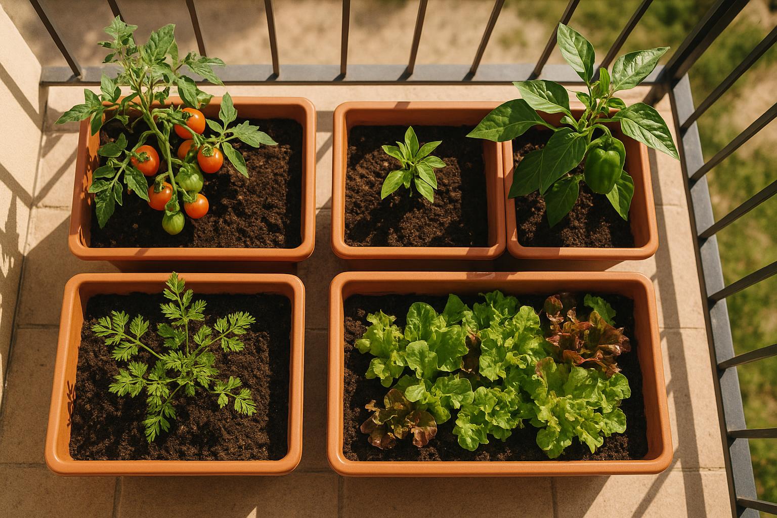 Orto di aprile in vaso quadrato: come sfruttare fioriere profonde per ortaggi produttivi