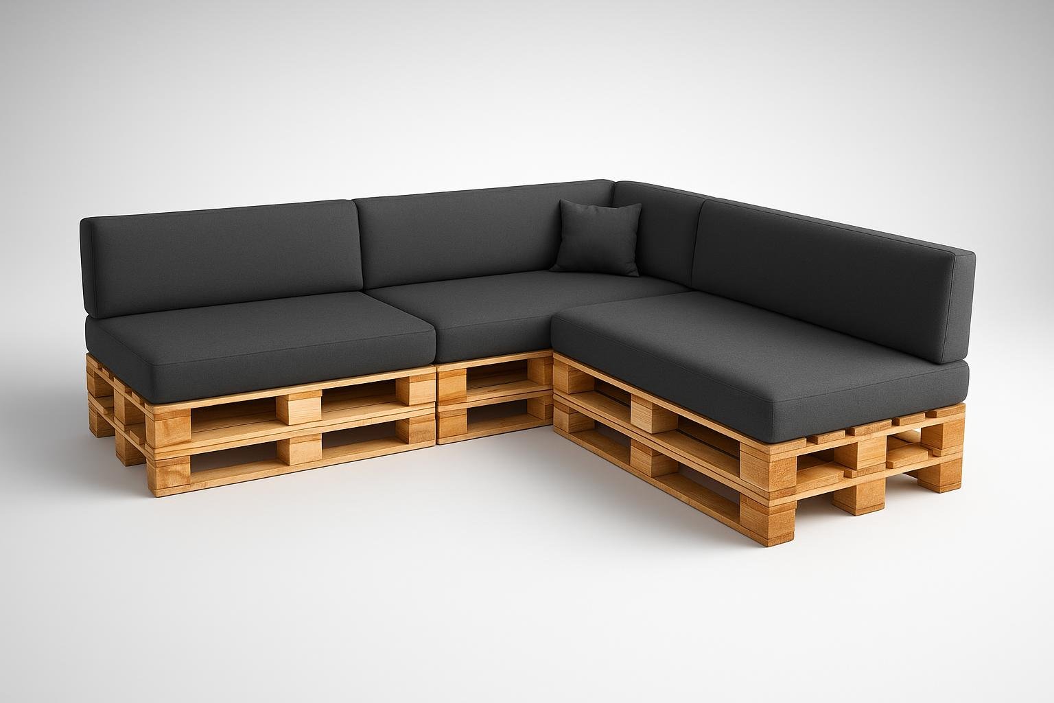 Set di cuscini POKAR per europallet: trasformare i pallet in un divano da giardino comodo e impermeabile