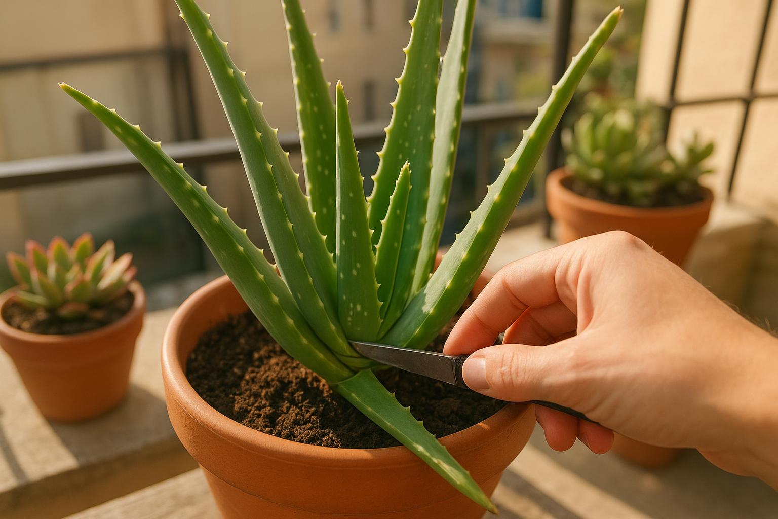 Coltivare aloe vera in vaso sul balcone: dal rinvaso di aprile all’uso del gel nelle cure domestiche