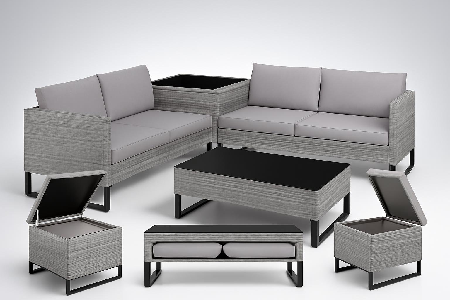 Come usare il salottino in rattan tectake per creare un giardino conversazione tra fiori e orto