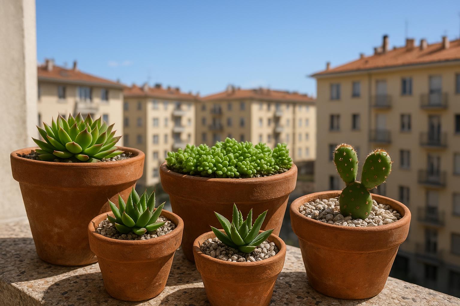 Piante grasse per balconi di aprile con forte escursione termica: specie robuste per climi instabili