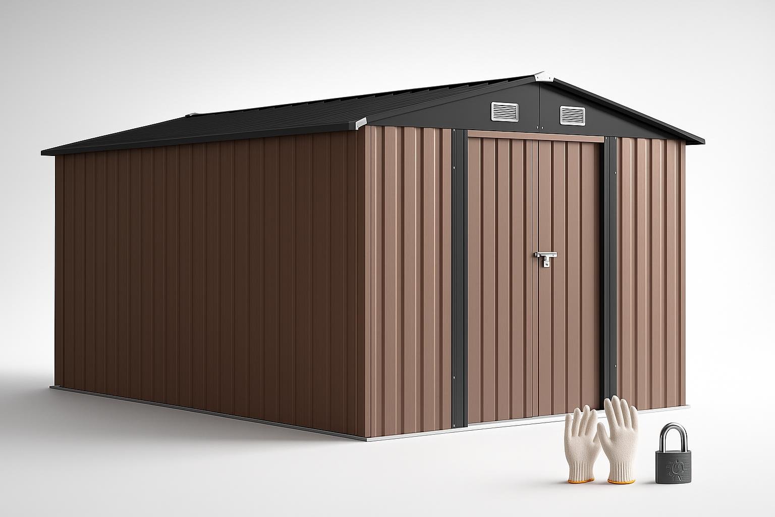 Outsunny casetta da giardino 8,1 m² in acciaio, il capanno porta attrezzi spazioso ora a prezzo ribassato