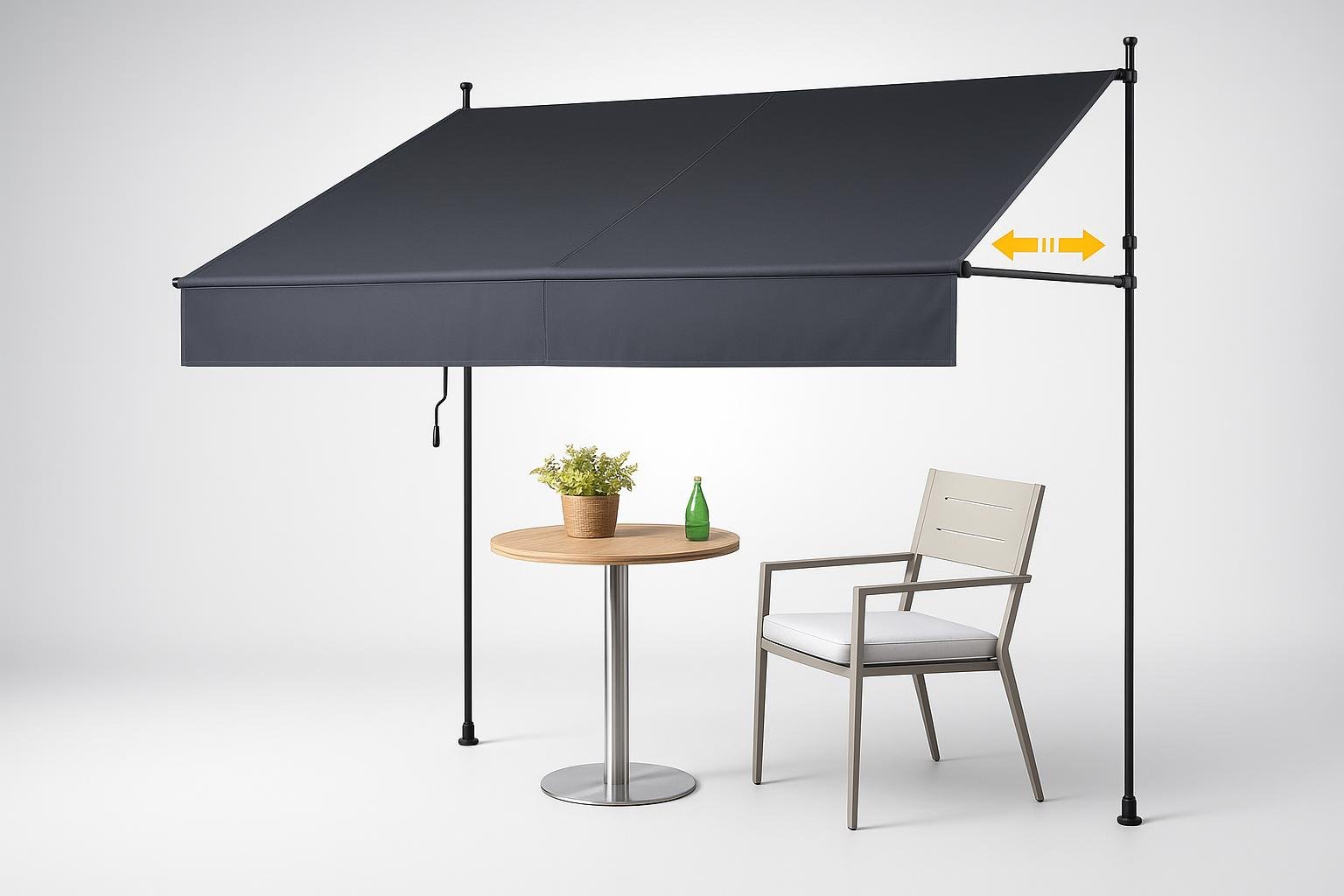 Tenda da sole a morsetto HOMEDEMO, ombra immediata per balconi fioriti senza forare i muri