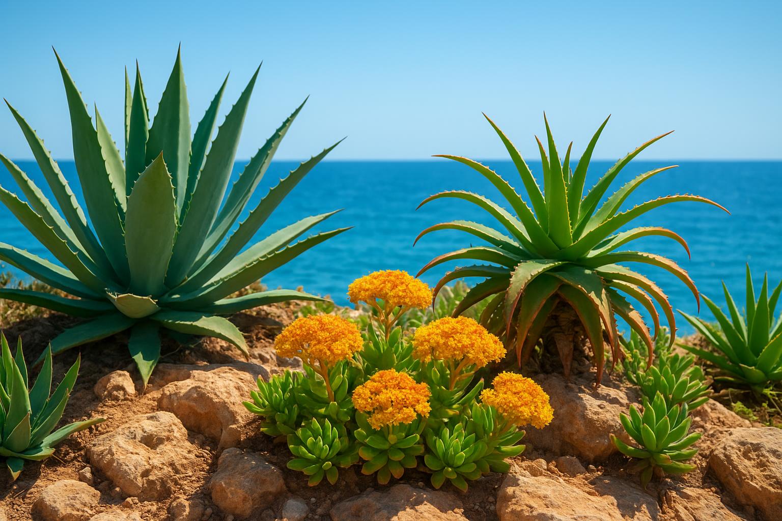 Piante grasse per giardini costieri: succulente che tollerano vento, salsedine e sole di aprile