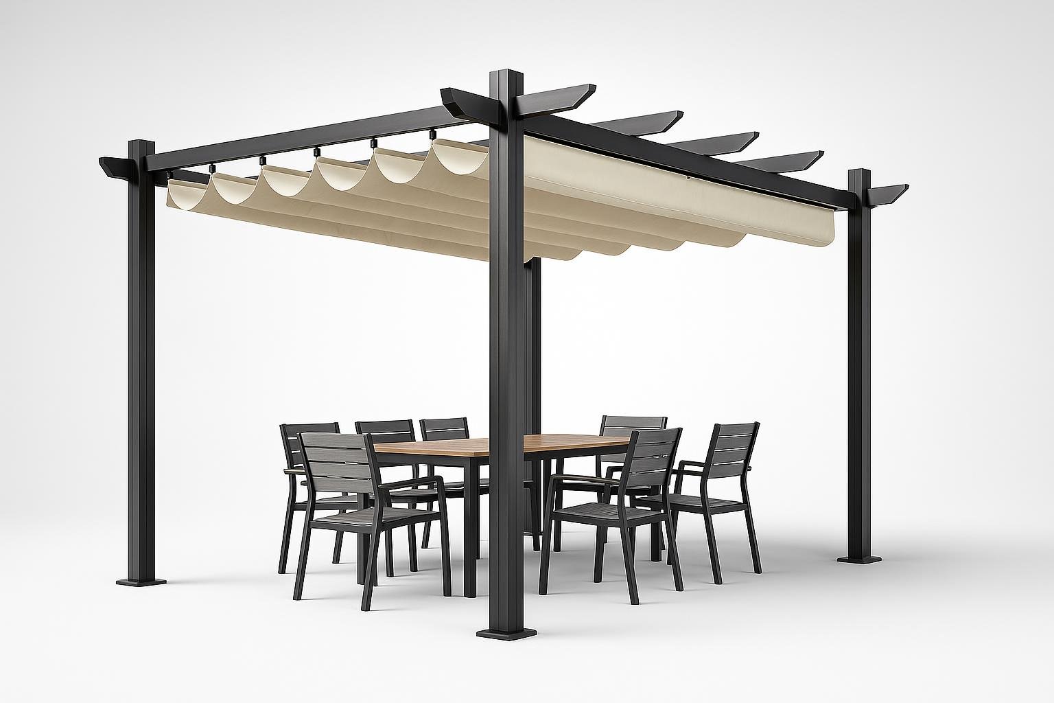 Gazebo pergola Devoko 3×4 m, come trasformare il giardino in una zona living ombreggiata