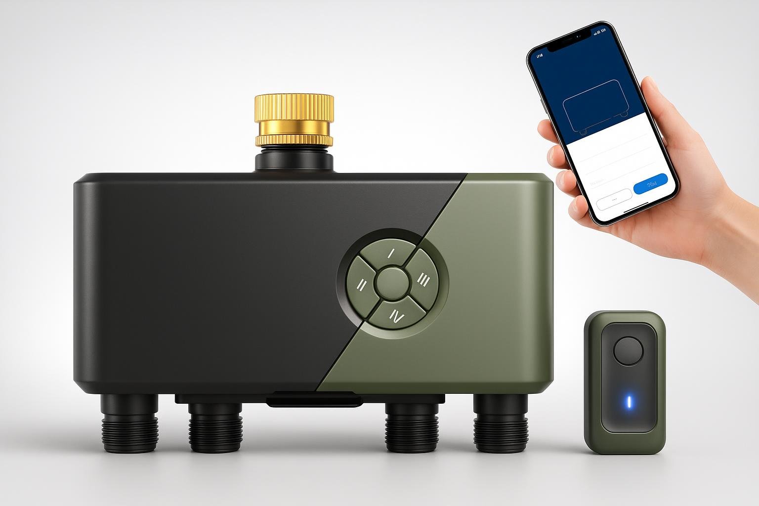 Timer irrigazione Wi-Fi Diivoo a 4 zone, controllo smart dell’acqua per orto e giardino