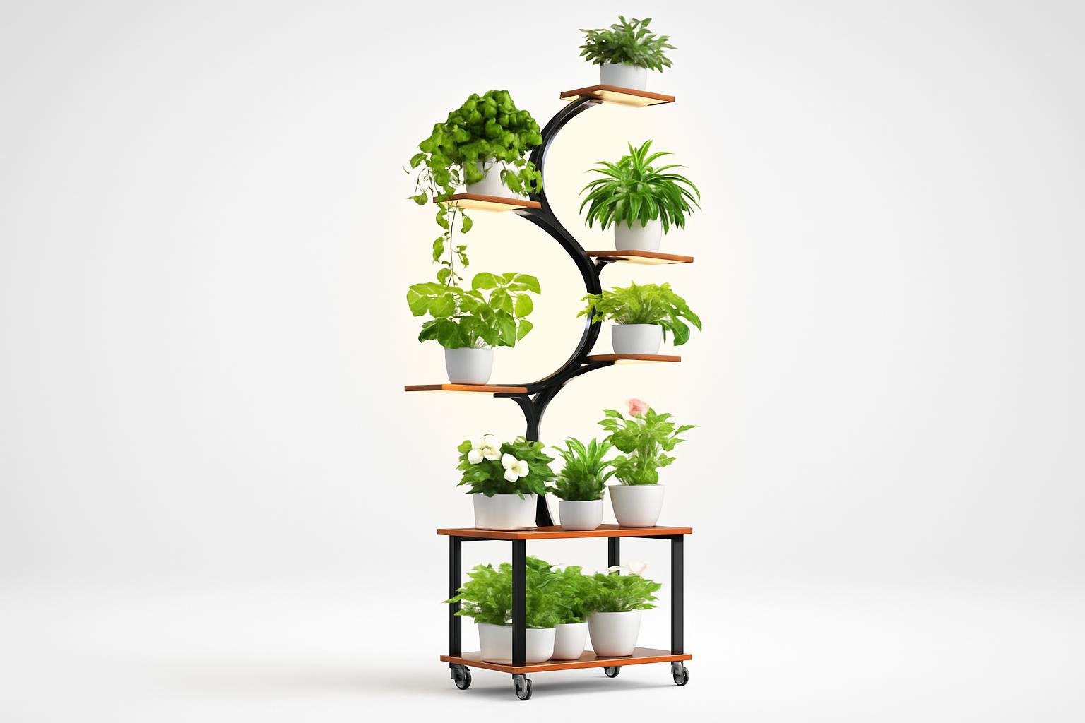 Supporto per piante da interno con luci di crescita, la scaffalatura 165 cm perfetta per la giungla domestica